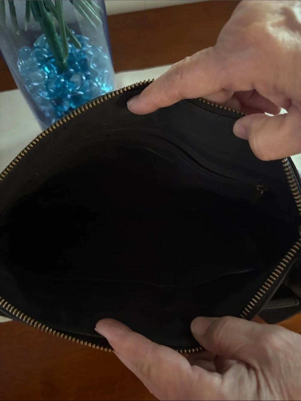 Fossil Black Pebbled Leather Crossbody Bag with Gold Hardware